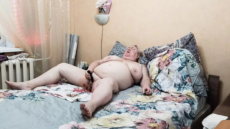Hot Wife Fucks Her Wet Pussy with Huge Dildo - Big Tits MILF Moans Loud