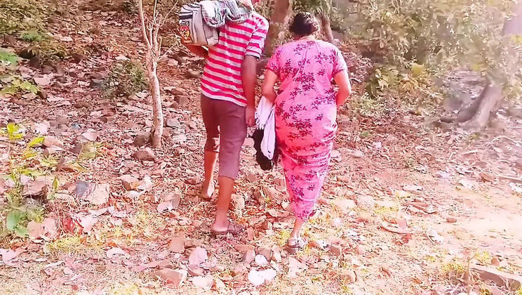 Desi Stepmom Fucks Stepson Hard in Jungle - Telugu Dirty Talk & Big Dick Action