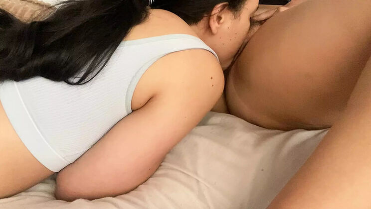 Zoemelissa Loves Eating Hairy Pussy Until She Cums Hard - Wet & Messy Lesbian Action