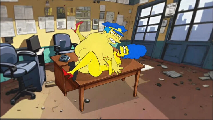 Hot MILF Housewife Fucks Sheriff in Police Station - Animated Cartoon Sex