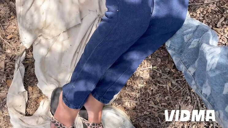 Indian School Girl Saher Fucked Hard in Jungle - Big Ass Desi Doggy Style