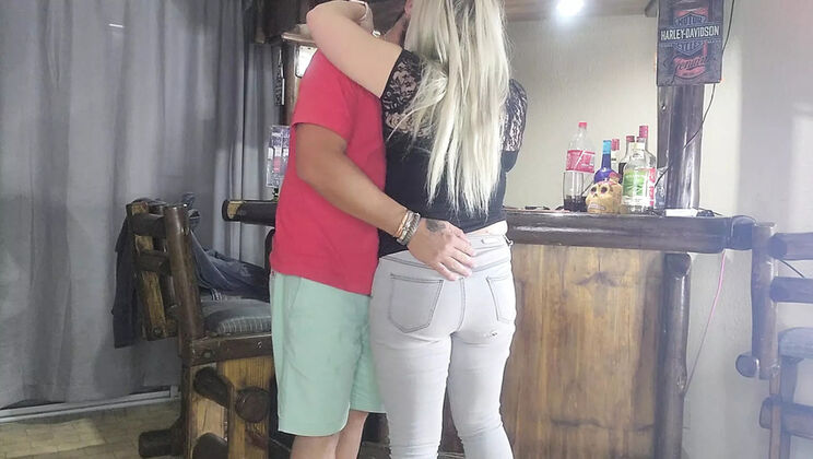 Blonde Babe Sparowdox Gets Creampie in Standing Doggystyle Fuck - Big Natural Tits