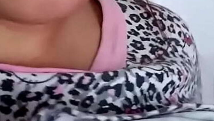 Luna Di Marco Masturbates in Pajamas - Amateur Latina with Big Boobs