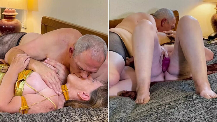 Granny Princess Leia Fucks Her Pussy With a Vibrator - Homemade BBW Masturbation