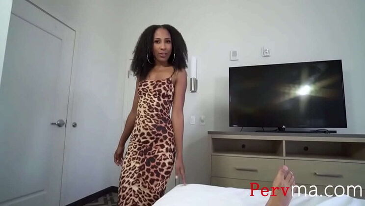 Hot Ebony Stepmom Olivia Jayy Gets Naughty With Tony Profane - Petite Black MILF Fuck