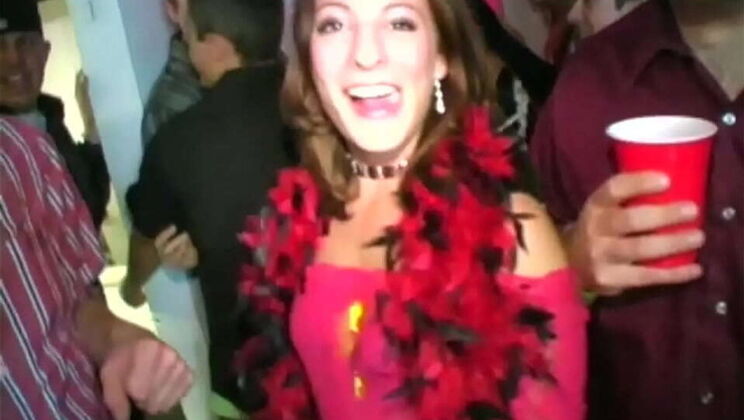 Slutty College Hoes Get Fucked Hard at Halloween Party Orgy