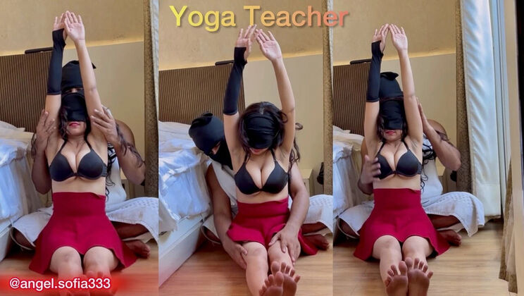Hot Indian Yoga Teacher Fucks Young Fitness Girl in Hotel Room - Desi MMS Sex