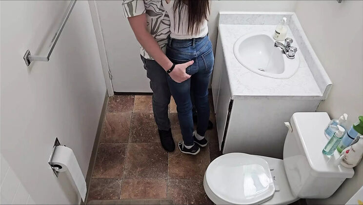Petite teen fucked hard in school toilet - Ohseehere