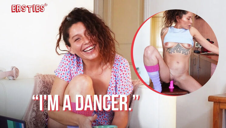 Sexy German Amateur Anna F Rides Pink Dildo - Shaved Pussy & Loud Moans