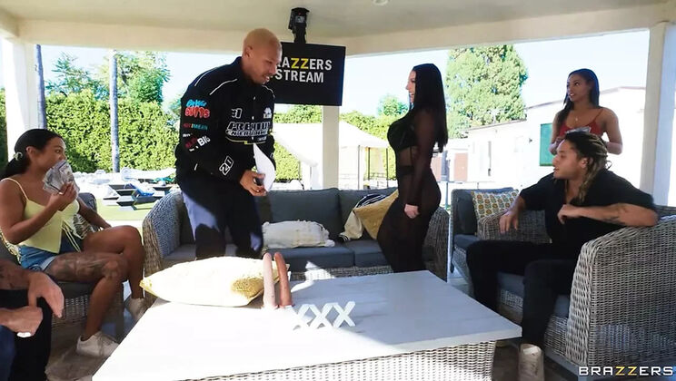 Angela White sucks big cock and takes cumshot in HD - Brazzers