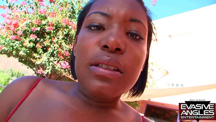 Pure Shuga's Huge Tits Bounce Out in Red Bra & Pink Fishnets - Big Black BBW Fucks Hard