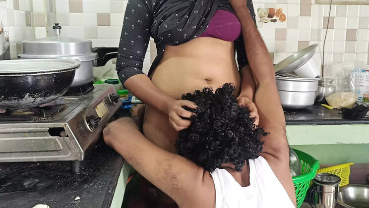 Hot Indian Housewife Fucks Hard in Kitchen - Palani69 Romance