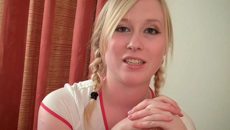 Cute Blonde Nurse Gives POV Blowjob To Older Patient - Amateur HD