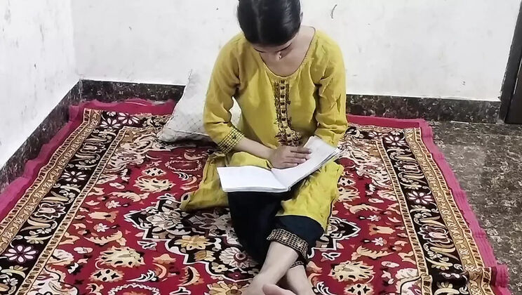 Sexy Indian Teacher Forces Student to Suck Cock for Fee - Rough Desi Sex