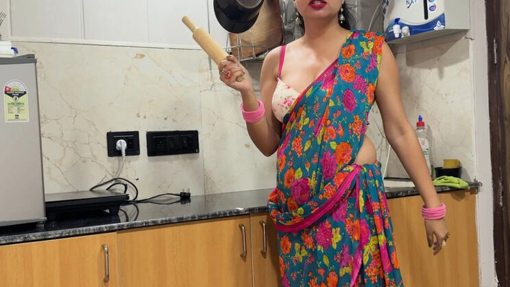Desi Indian Stepmom Saarabhabhi6 Fucks Stepson in Kitchen - Hindi Dirty Talk & Hot Roleplay