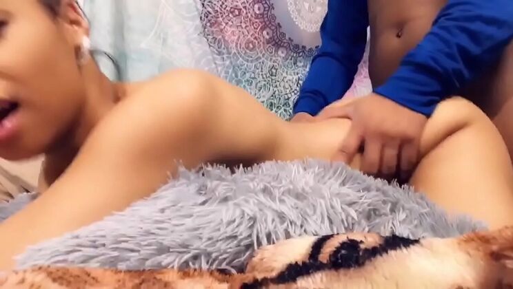 Petite ebony teen homemade sex tape - rough anal & fingering with BBC