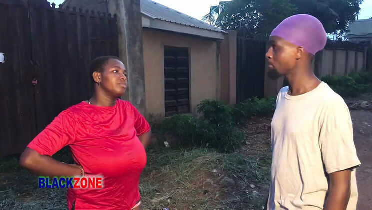 Nigerian Ebony Teen with Big Tits Fucked Hard During Evening Run - Homemade Creampie