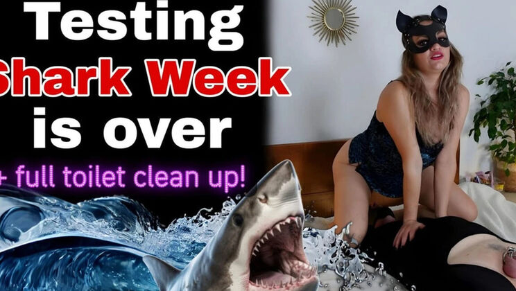Brunette MILF Femdom Slave Testing After Shark Week - Facesitting & Pussy Licking HD