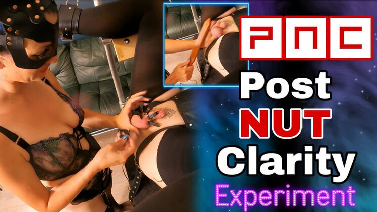 Training Zero Femdom Experiment: Ruined Orgasm & Cum Eating CEI with Amateur MILF Slave in Bondage