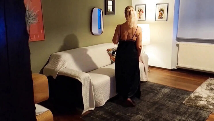 Mature Blonde Amateur Wife Fucks in Lingerie - Selena701 Swallows Cum