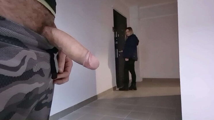 Man Flashes Dick to Hot Neighbor - Outdoor Jerk Off & Public Handjob