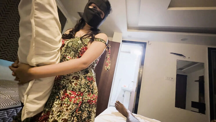 Scared Stepsister Shares Bed with Stepbrother - Rough Fucking in Hindi