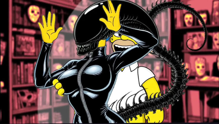 Hot Halloween Alien Fucks Homer's Wife in HD Cartoon Sex