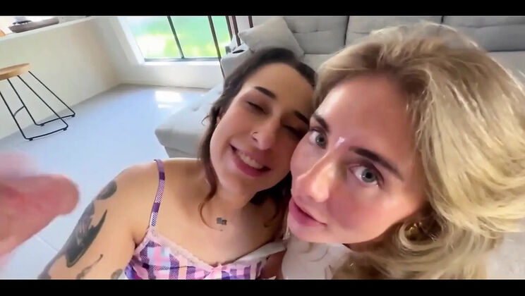 Lesbian FFM Threesome with Step Sister - Bonnie Blue & Kiki Isobel Amateur Roleplay