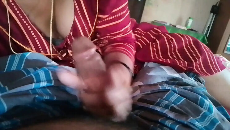 Indian Village Girl Gives Intense Blowjob and Penis Massage to Husband