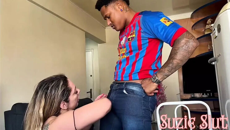 Suzie Slut's Tasty Treat For Son's Best Friend - Blowjob & Doggy Style MILF Action