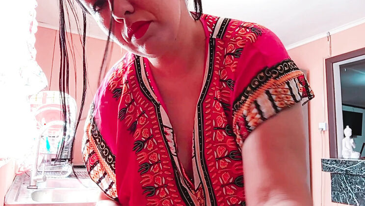 Desi Indian Stepmom Hard Fucked in Kitchen - Rough Sex with Alexdaniel