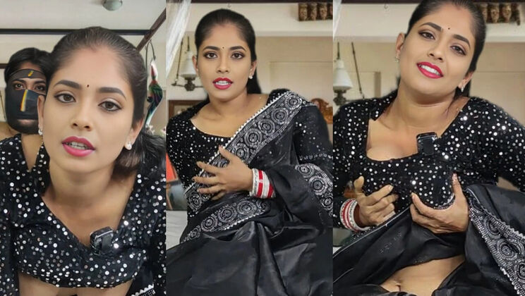 Desi Bhabhi Fucked Hard in Black Saree by Boyfriend - Homemade Hindi Audio XXX
