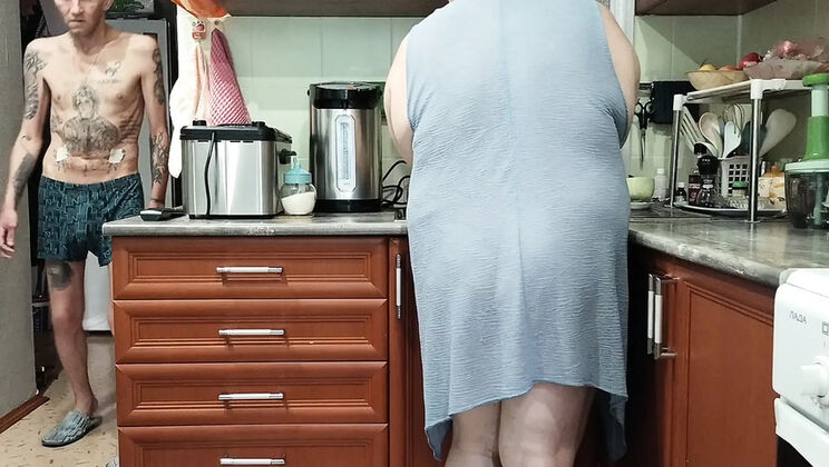 Spanked MILF's Big Ass Doggy Style Fuck with Cum in Mouth Swallow