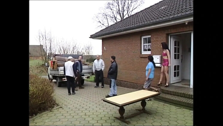Horny MILF Fucks on Running Truck - Outdoor Sex with Big Ass Brunette
