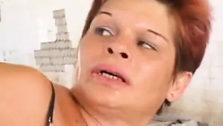 Hairy Mature MILF with Big Tits Gets Fucked by Couple and Takes Cum in Mouth