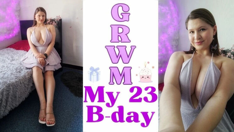 Birthday Teen TinniAngel Gets Ready & Changes on Camera - Big Natural Tits & Huge Booty Revealed