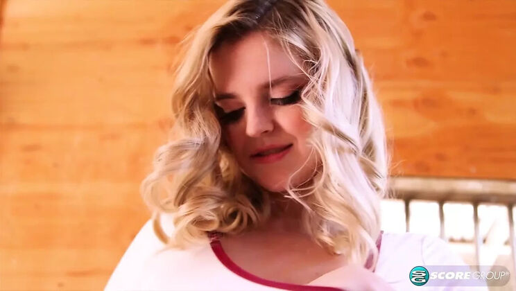 Codi Vore Hairy Pussy Solo Masturbation on the Ranch - Big Tits Blonde