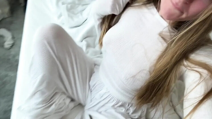 Yummy Mira Private Sextape - Blonde Teen Slut Gets Fucked Doggystyle POV & Huge Cumshot
