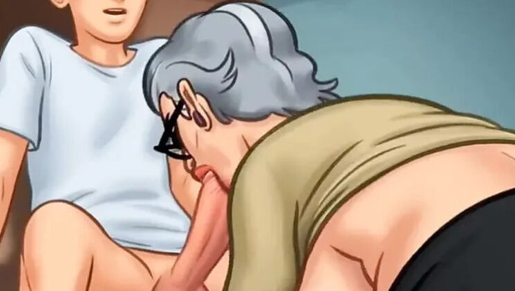 Mature Granny Gives Deep Throat Blowjob - Summertime Saga Hentai
