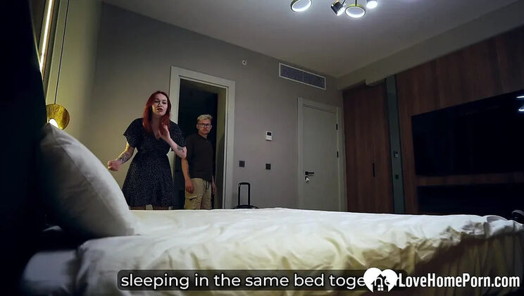 Redhead Stepmom Slips Into Bed For All Night Fuck - POV Homemade Russian Sex