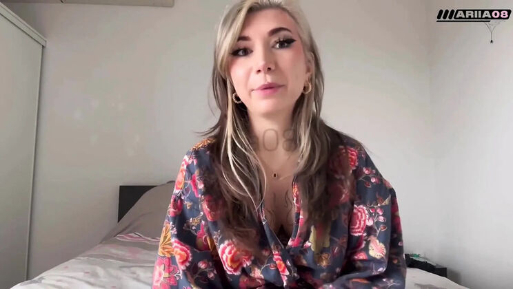 Petite French Goth Teen Tests Double Dildo in Ass and Pussy Solo