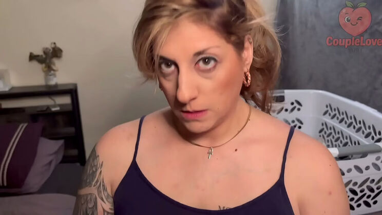 Step Mom Catches Me Smelling Her Dirty Panties - POV Blowjob & Cum on Big Tits 12 Min
