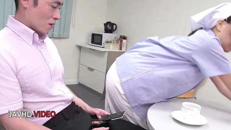 Hot Asian Nurse Gives Two Amazing Blowjobs To Lucky Guys
