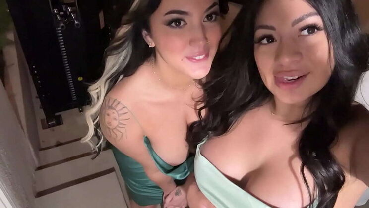 Big Tit Latina Besties Fuck Their Uber Driver - Threesome with Cami Strella & Nika Venom