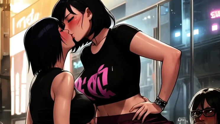 Spicy Toons Tifa Huge Natural Tits Sucks Stranger Dick in Public Concert Mosh Pit