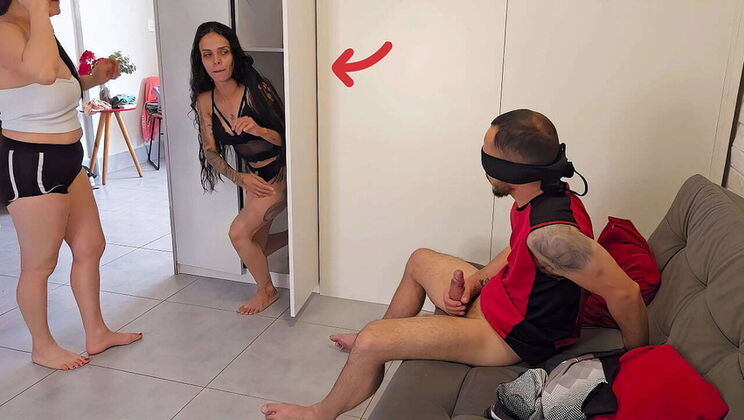 Blindfolded Husband Prank! My Hot Friend Joins For FFM Threesome - Amateur Latina Wife & Wild Gostosa