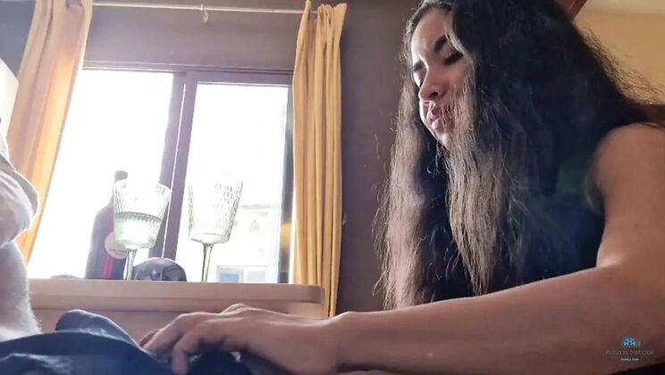 Step Daughter Swallows Dad's Dick Deep Throat POV
