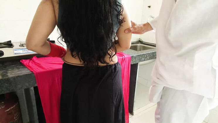 Desi Muslim Girl Fucks Step Cousin in Kitchen When Home Alone - Full Hindi Audio Romance with Sagita Sharm