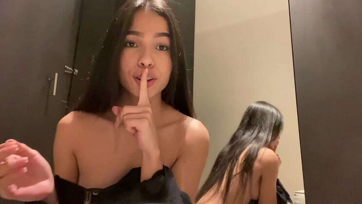 Marianamx Squirts Hard in Store Fitting Room - Latina Solo Masturbation Orgasm