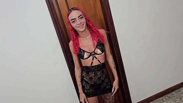 Thiago Escobar fucks tight pussy of horny young Levada - amateur Latina teen screams from rough hard fast fucking